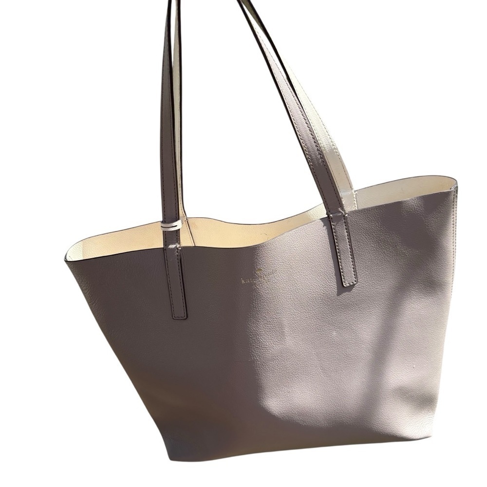 Kate Spade New York Leather Tote Bag with Tassel – Gray - Picture 6 of 15